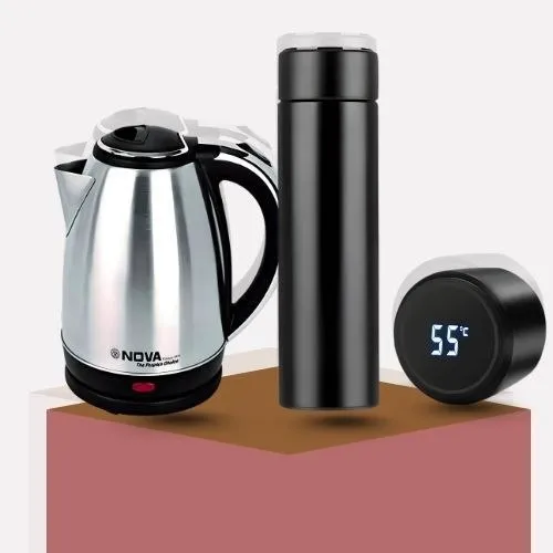 Smart LED Flask + NOVA Electric Kettle
