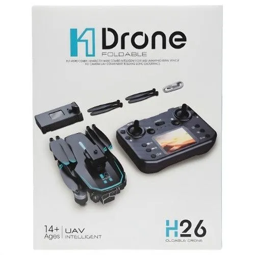 K1 H26 Foldable Drone (Dual HD Camera & 2 Batteries)