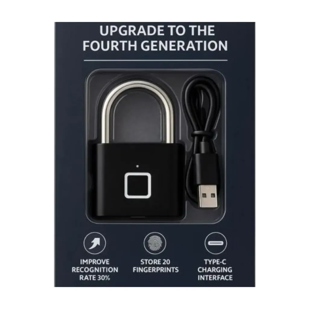 Smart Fingerprint Biometric Padlock
